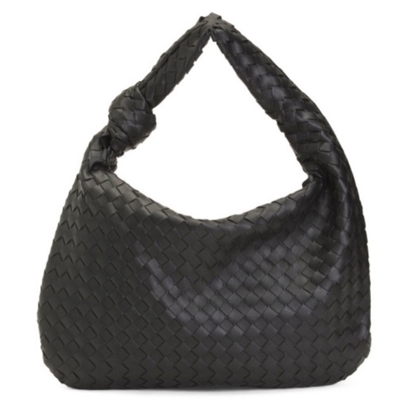 Urban Expressions Handbags - Black Woven “Vanessa” Hobo by Urban Expressions
